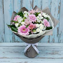 Букет цветов из:  Герберы, Альстромерии и Хризантемы #REPLACE_PRED# Полбино
