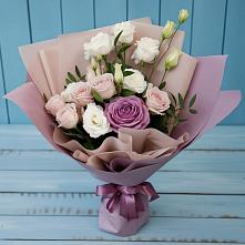 Букет цветов из:  Розы и Лизиантусы в Полбино