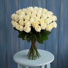 Букет 51 Белая роза Эдлесс Лав в Полбино