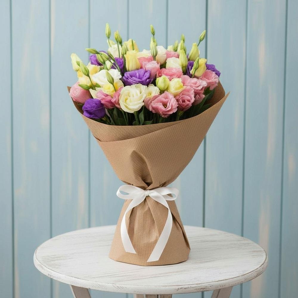 Букет цветов из: Лизиантусы в Полбино