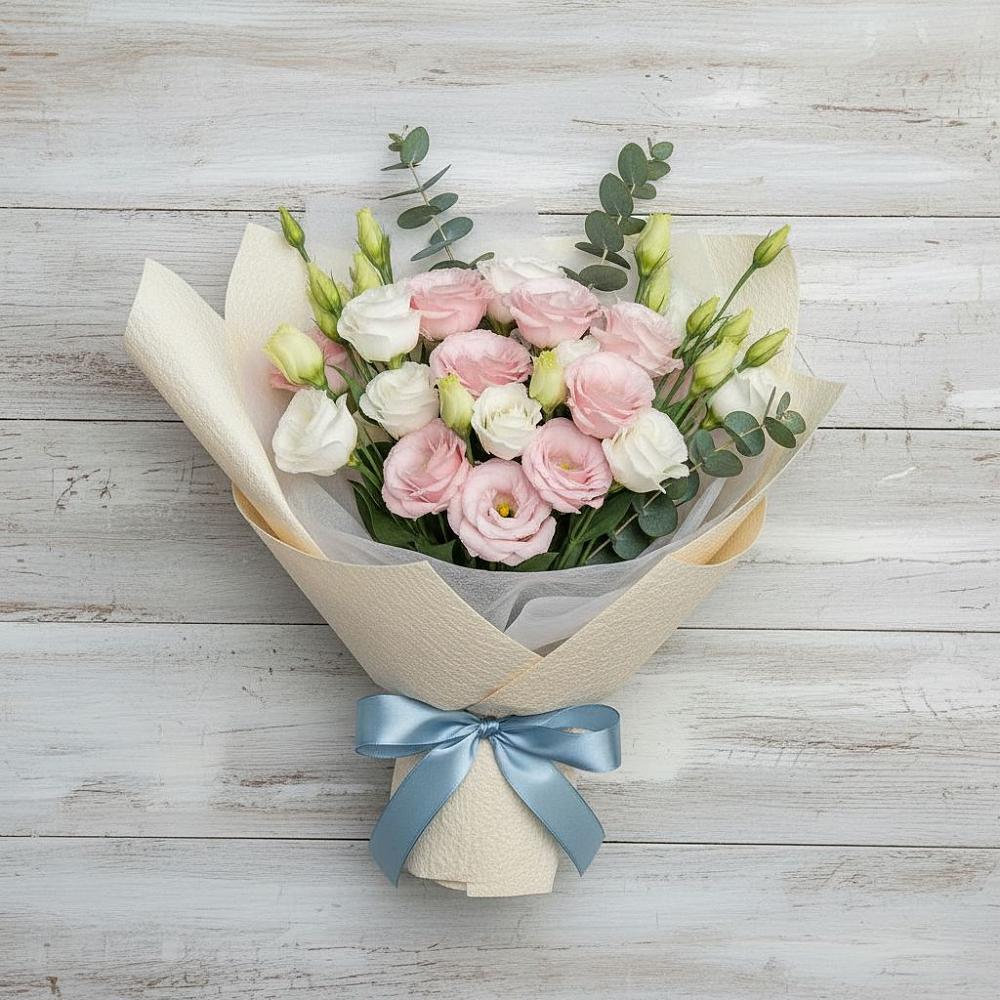 Букет цветов из: Лизиантусы в Полбино